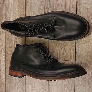 COLE HAAN Grand‎ Boot Black Leather Sz 11.5 M Mens Ankle Lace Up Chukka Boots